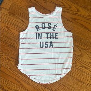 Grayson Threads Red and White Striped Tank Top Casual